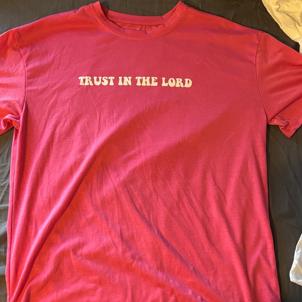 SHEIN Pink Graphic Tee - Trust in the Lord